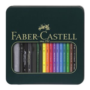 [파버카스텔]알버트 뒤러 전문가용 수채색연필 10색+아티스트펜 세트 틴케이스